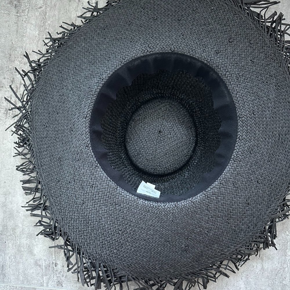 J. CREW FRAYED EDGE RAFFIA BEACH HAT Size S/M - Picture 6 of 8